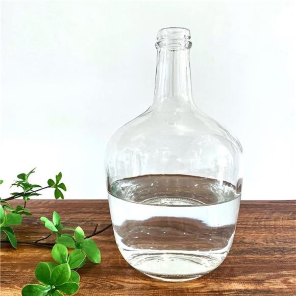 Large Clear Glass Jug Vase Round Flower Decorative Bubble Vase for Dining Table - Picture 6 of 6